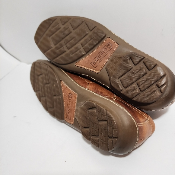 Sandro Mens Tan Leather Fisherman Sandals Size 9.5D Hook And Look  Soft and Gel main image 6